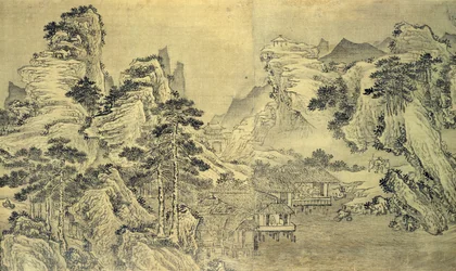 Utsikt från Keyin Pavilion på Paradise (Baojie) Mountain, 1562